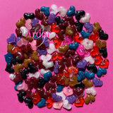 10pc Glitter heart