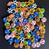 6pc Sport shoe charms