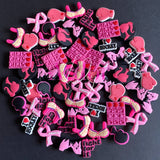 6pc Pink shoe charms